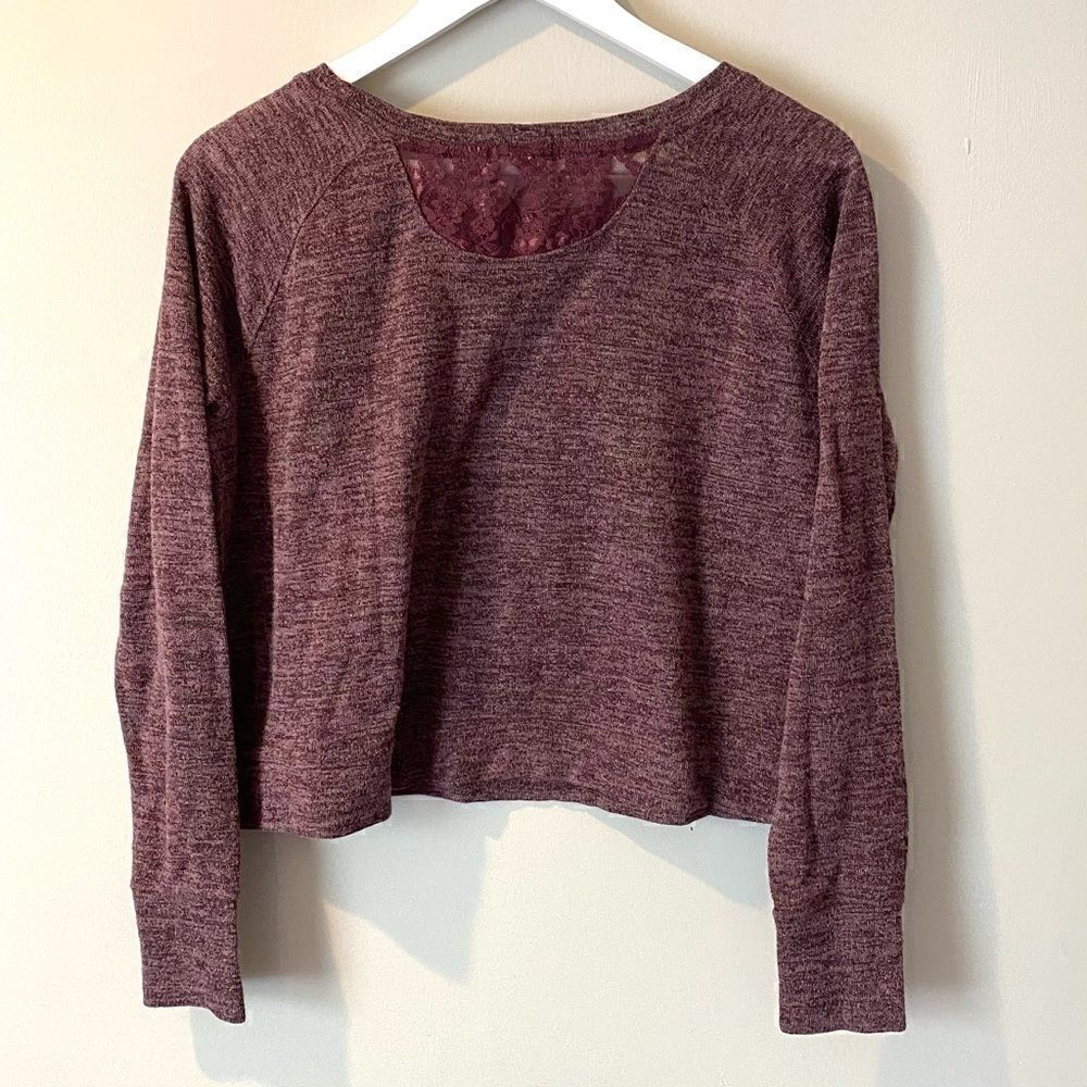 Victoria’s Secret long sleeve crop lace small purple long sleeve - Picture 4 of 8